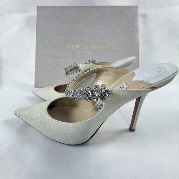 Jimmy Choo Bing 100 Satin Pump - Picture 2 of 14